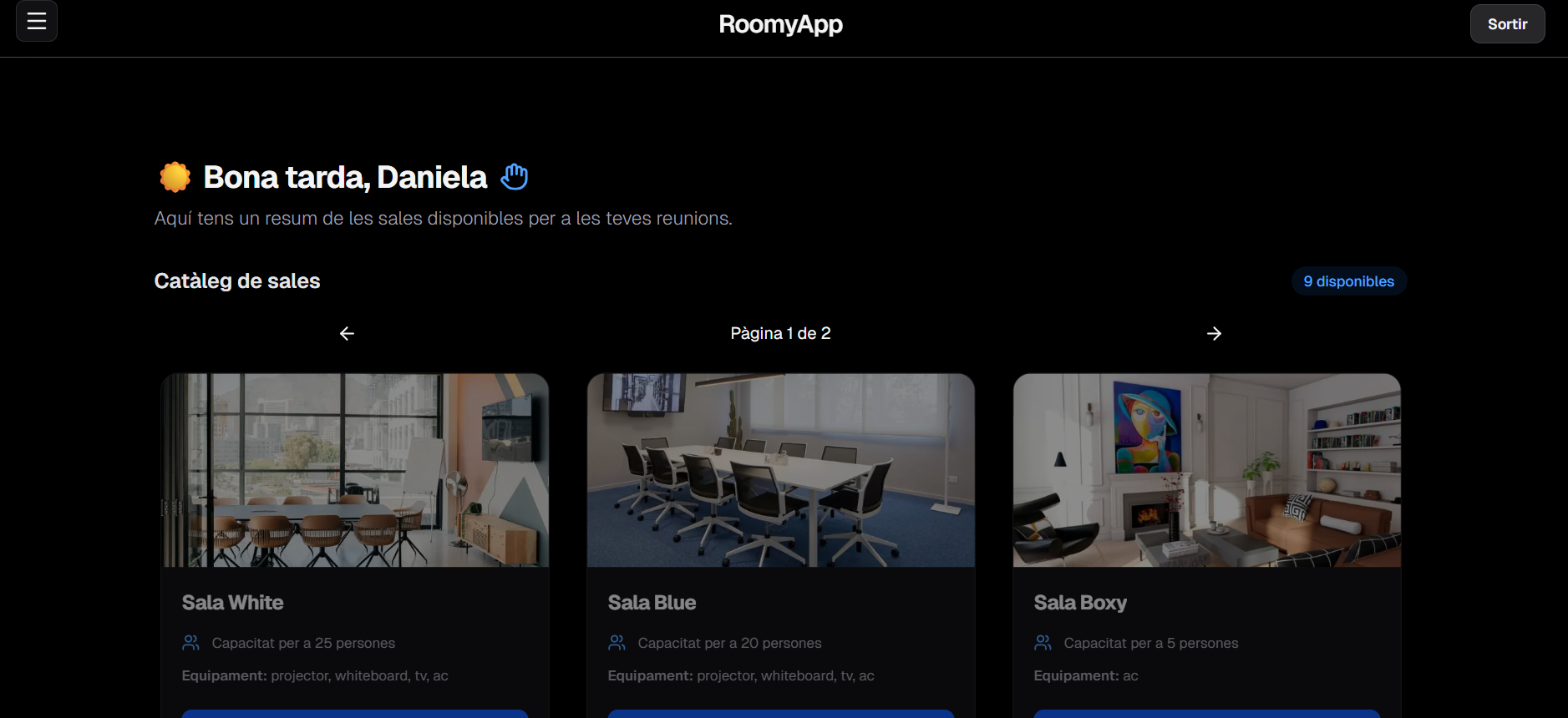 RoomyApp Dashboard